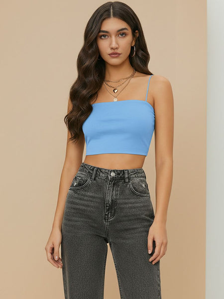 light blue top