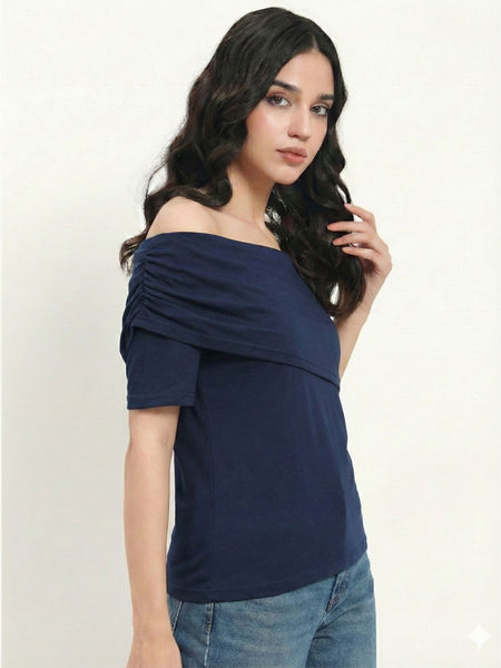 dark blue top
