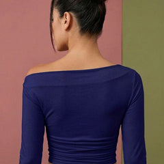 dark blue top
