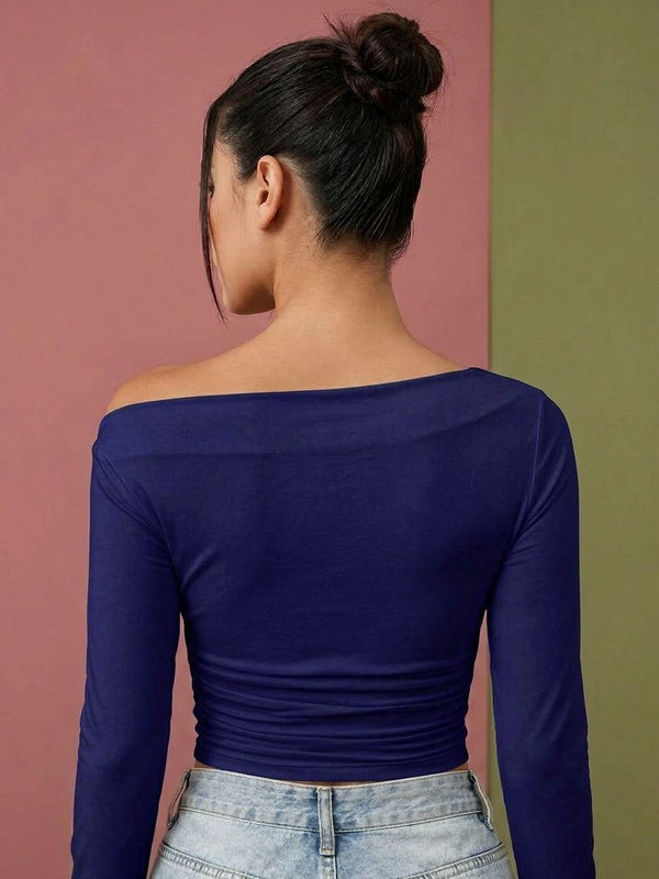 dark blue top