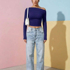 dark blue top