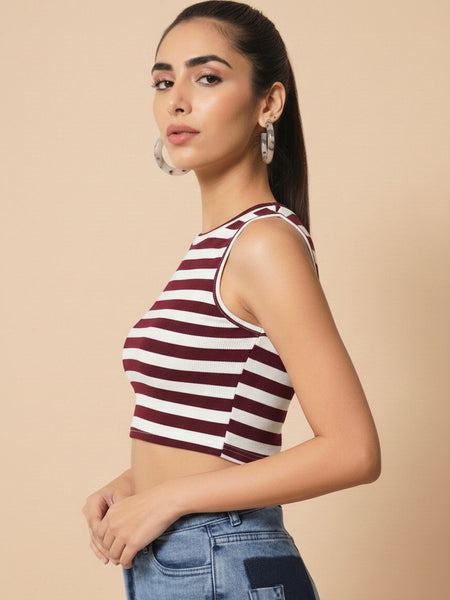 maroon top