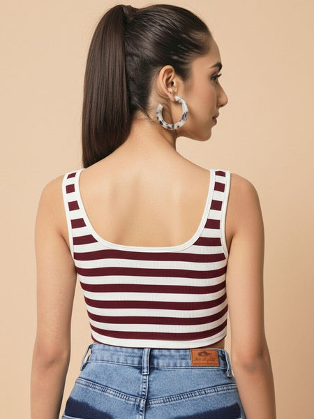 maroon top