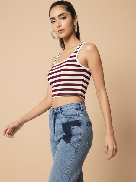 maroon top