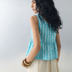 light blue top