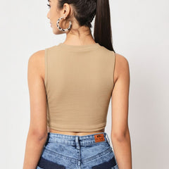 beige top