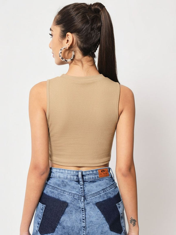 beige top