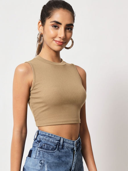 beige top