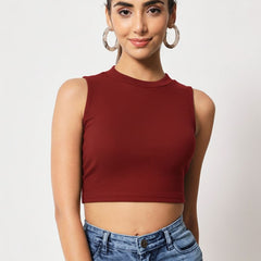 maroon top