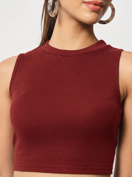maroon top