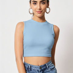 light blue top