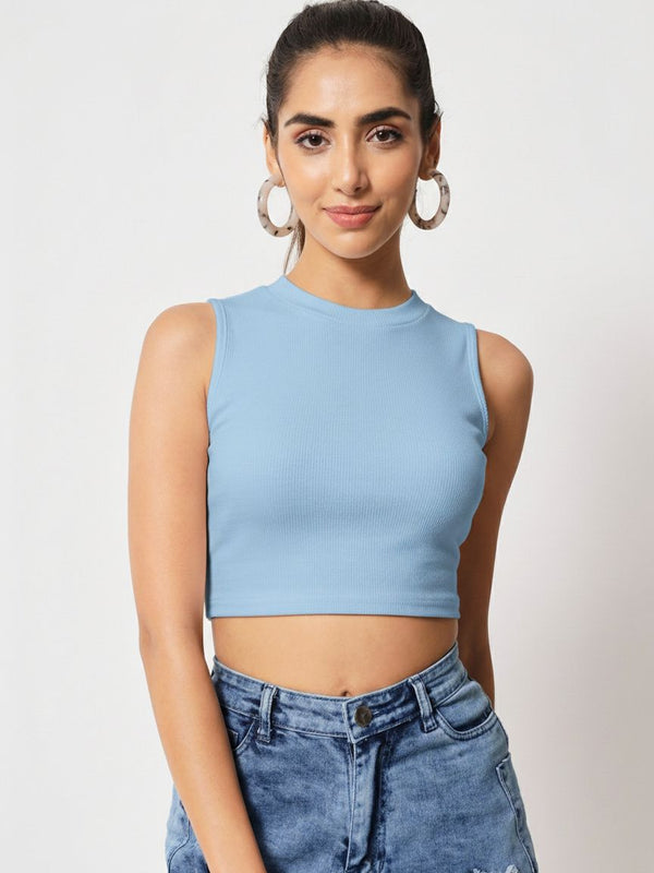 light blue top