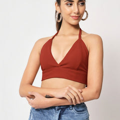 maroon top
