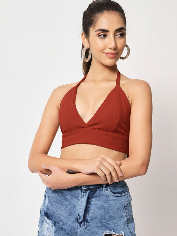 maroon top