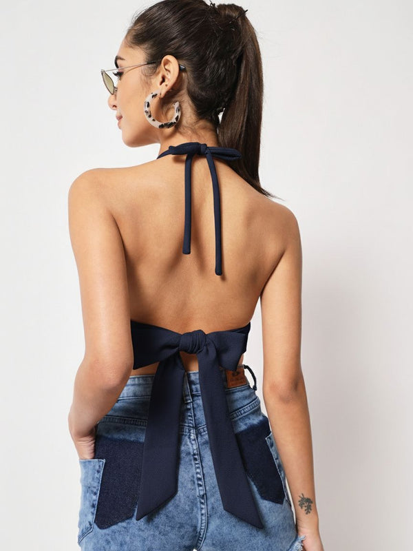 dark blue top