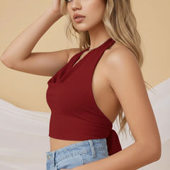 maroon top