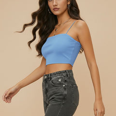 light blue top