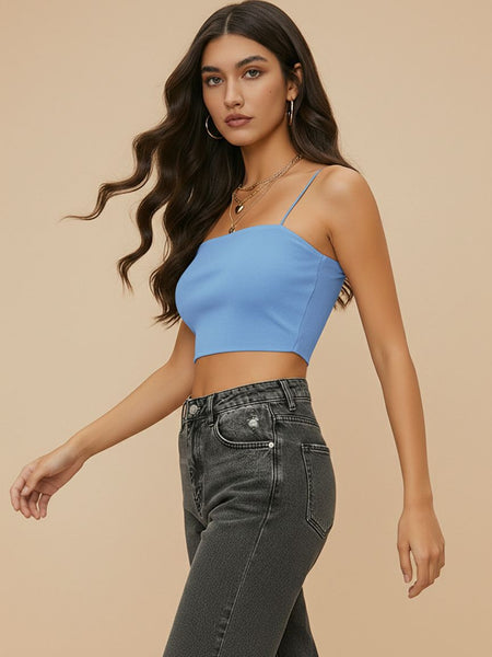 light blue top