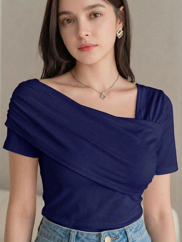 dark blue top