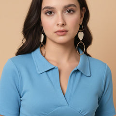 light blue top