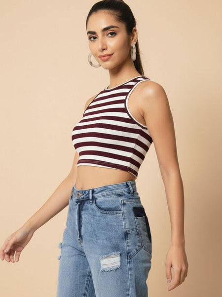 maroon top