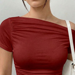 maroon top