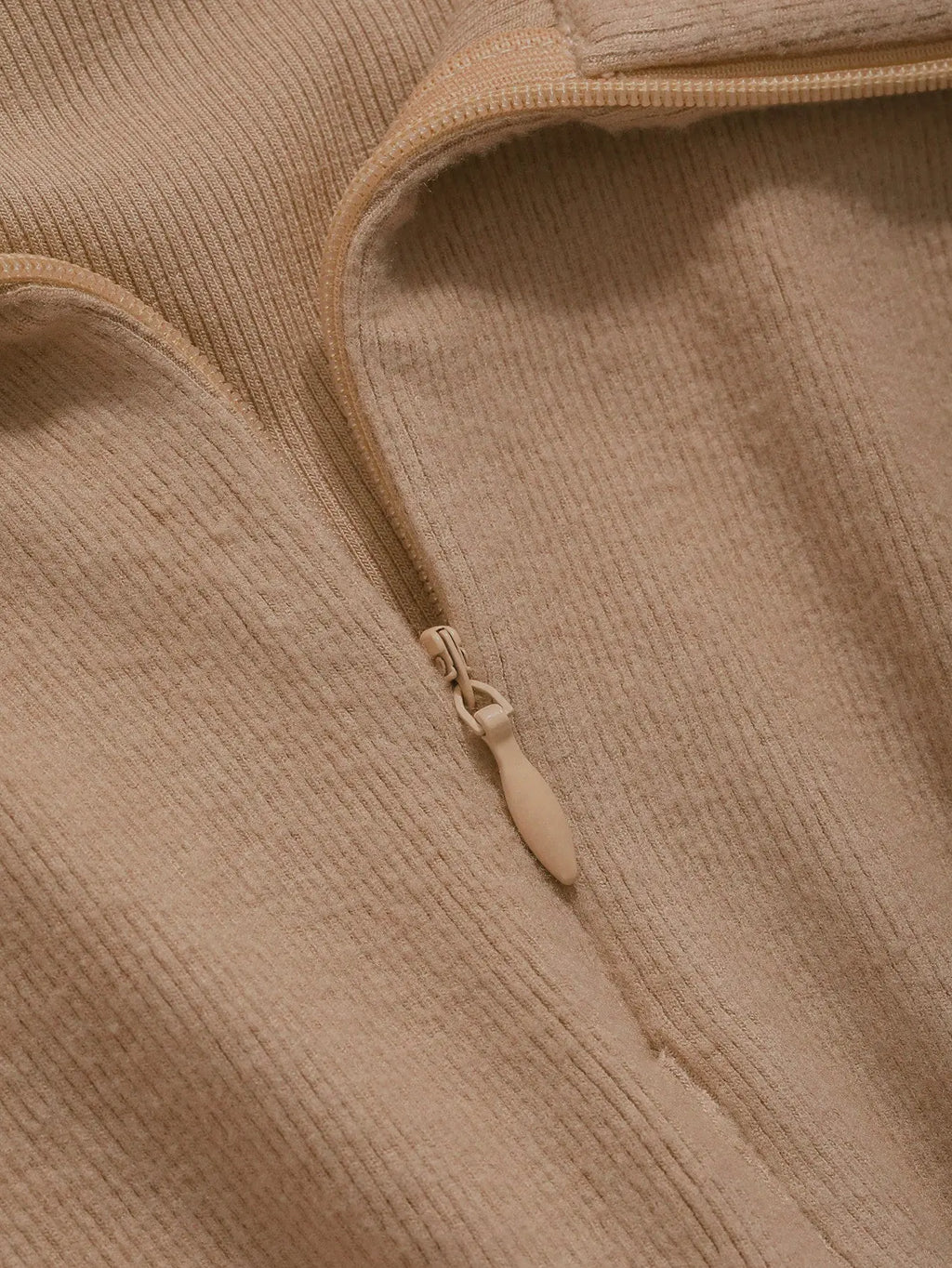 Istyle Can Beige Women's Top Solid Long Sleeve Ribbed Asymmetric Hem Casual T-Shirt Istyle Can