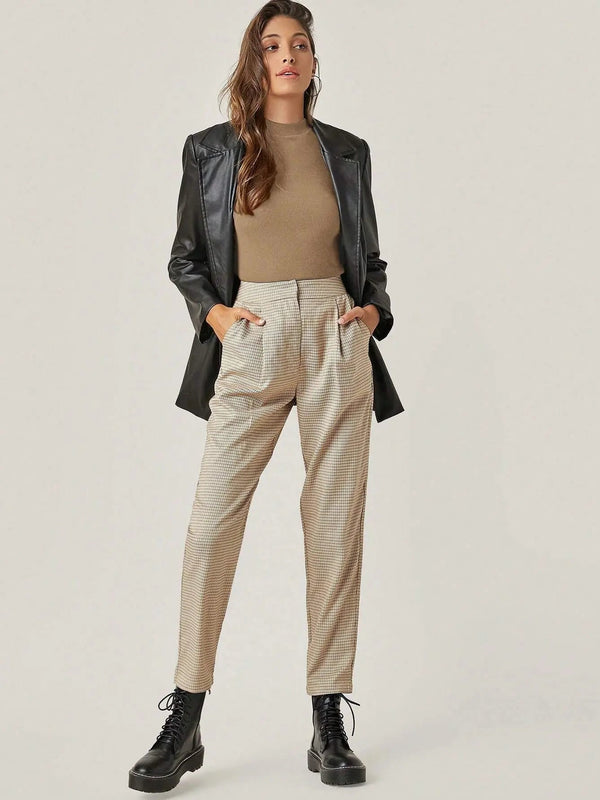 Beige Women’s Slim Fit Solid Rib Knit Stretchable Top Istyle Can