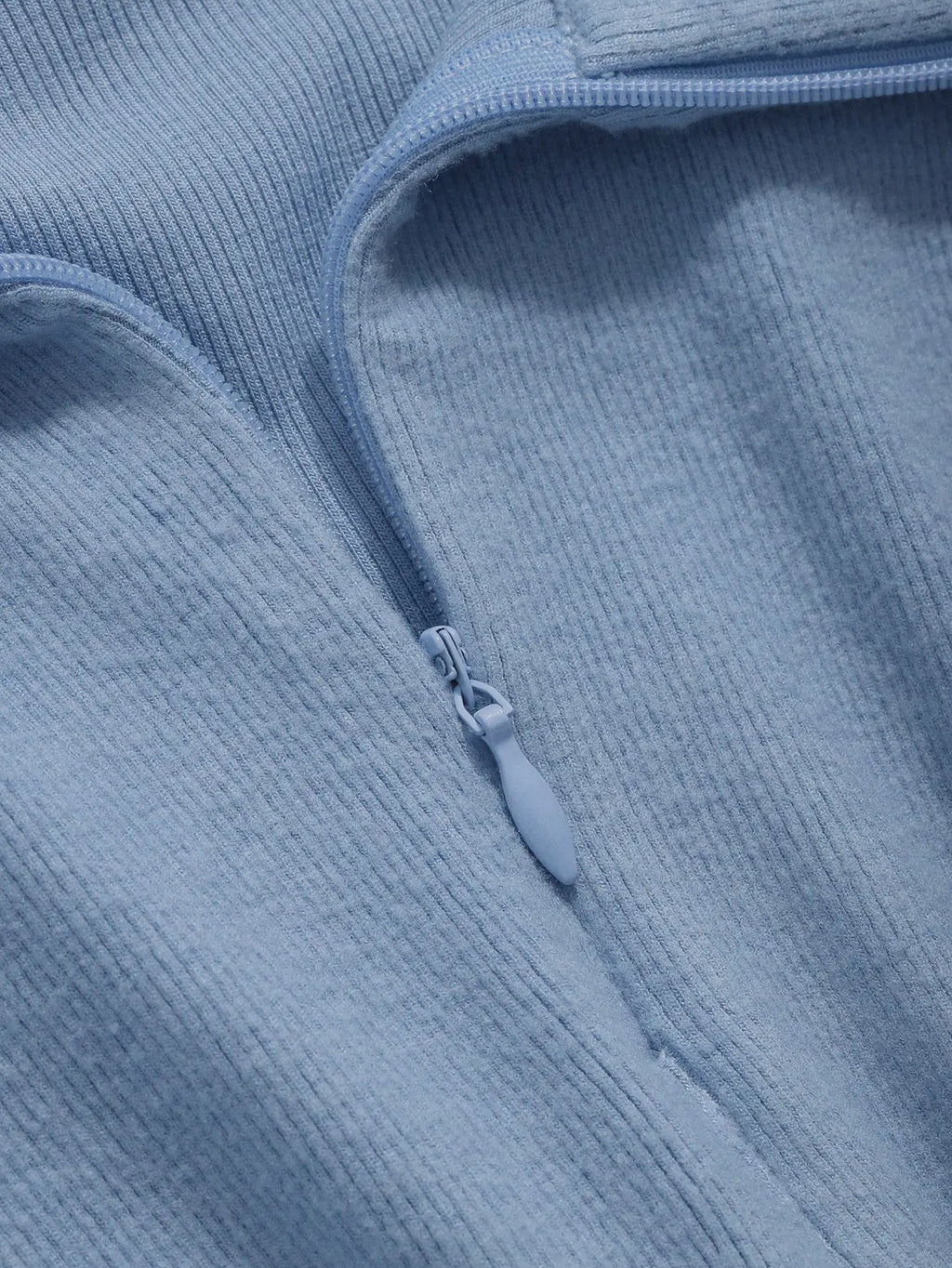 Istyle Can Sky Blue Women's Top Solid Long Sleeve Ribbed Asymmetric Hem Casual T-Shirt Istyle Can