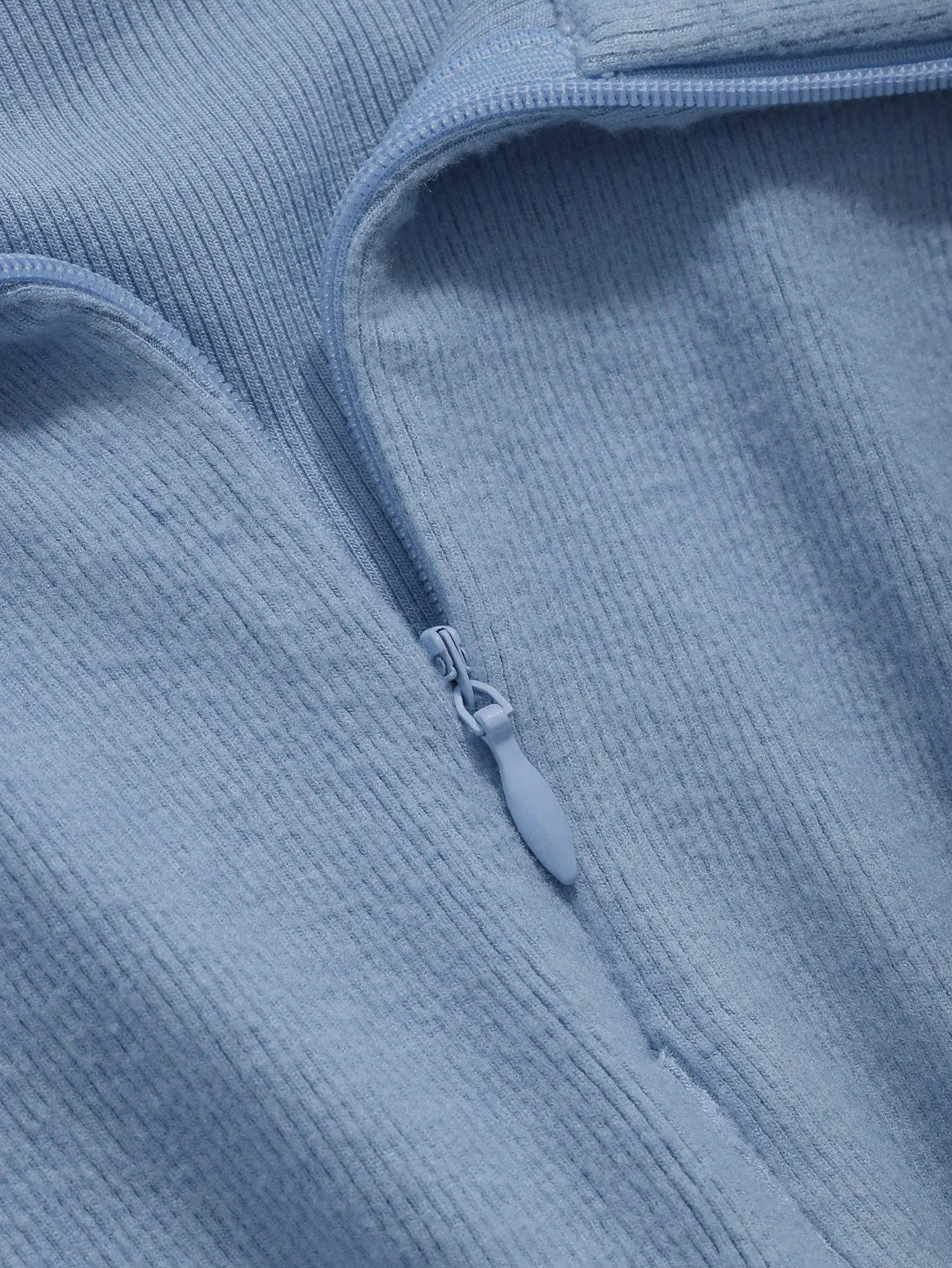 Istyle Can Sky Blue Women's Top Solid Long Sleeve Ribbed Asymmetric Hem Casual T-Shirt Istyle Can