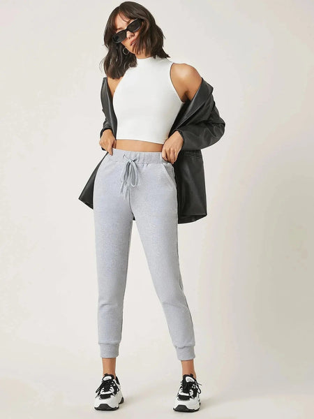 Women's & Girls White Solid Mock Neck Rib/Knit Sleeveless Stretchable Slim Fit Crop Tank Top Istyle Can