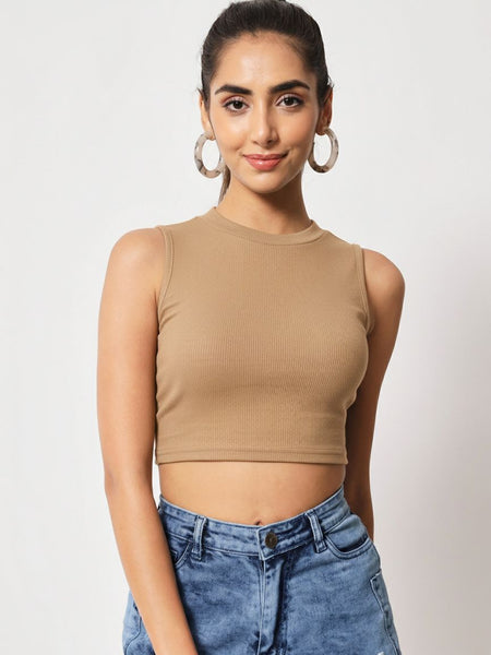 beige top