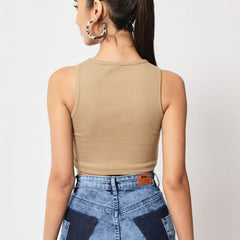 beige top