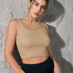 beige top