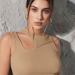 beige top