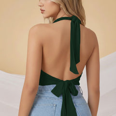 dark green top