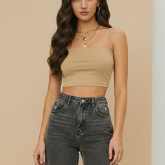 beige top