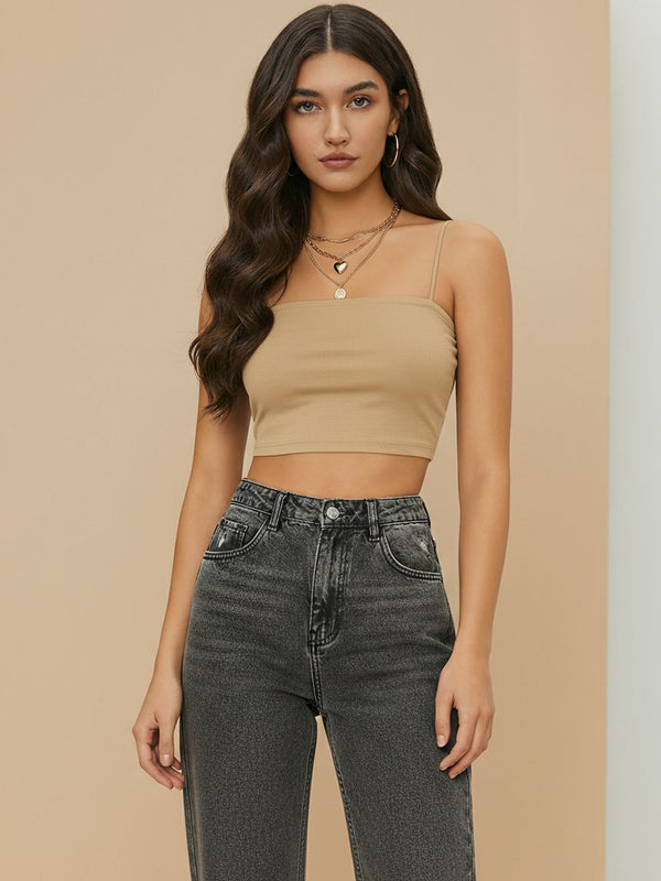 beige top