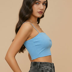 light blue top