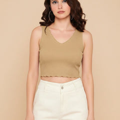 beige top