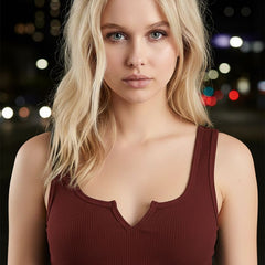 maroon top