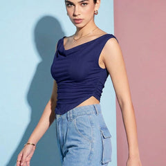 dark blue top