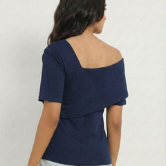 dark blue top