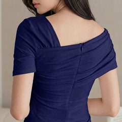 dark blue top
