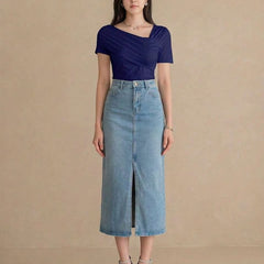 dark blue top