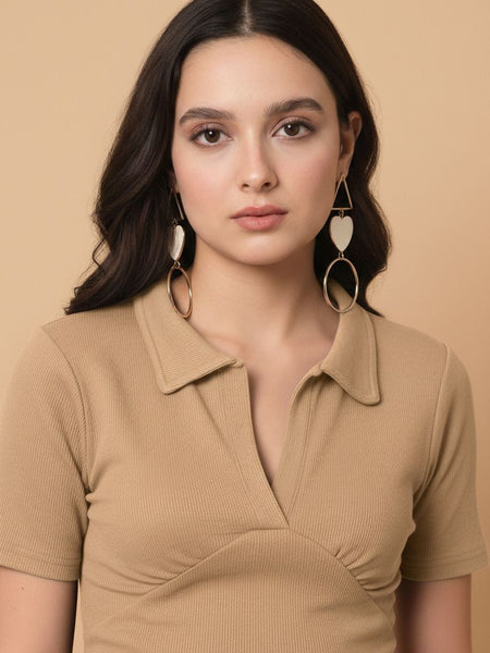 beige top