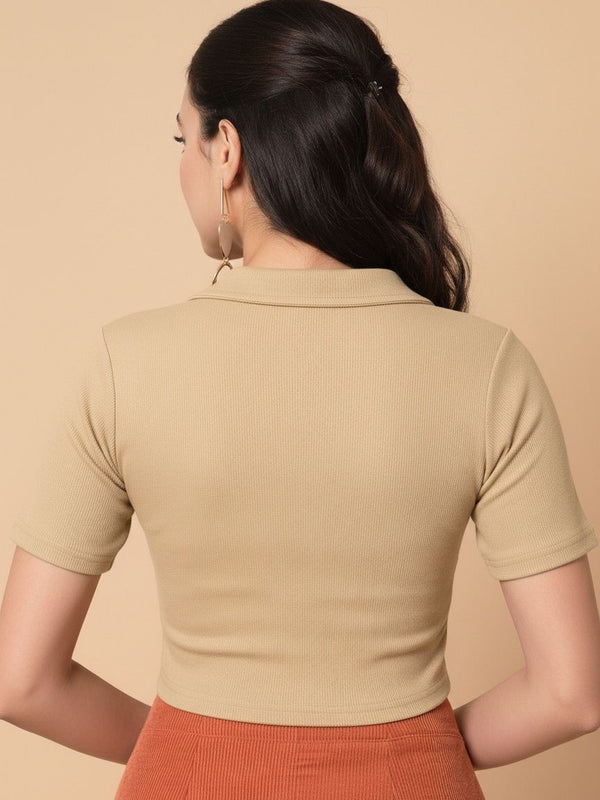 beige top
