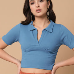 light blue top