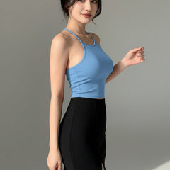 light blue top