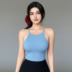 light blue top
